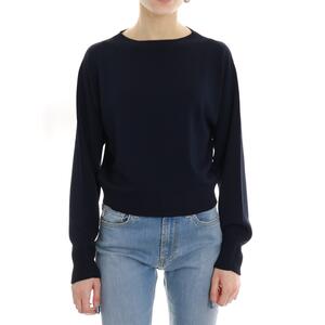 MAGLIA CROP BLU